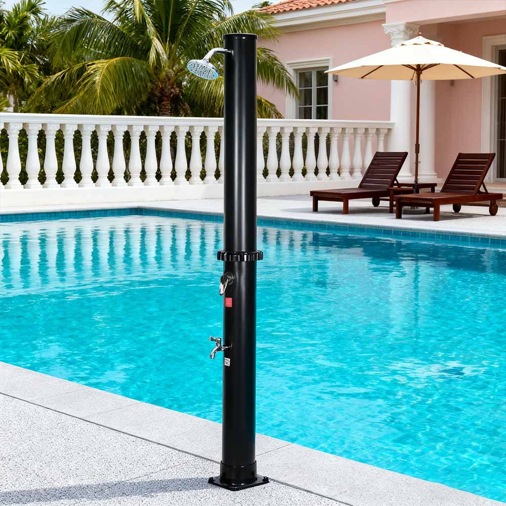 LY35L01 Chuveiro solar para jardim externo com tubo de chuveiro de grande capacidade